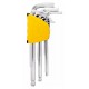 DELI σετ κλειδιά Allen DL3088 με μακρύ βραχίονα, 1.5-10mm, Cr-V, 9τμχ