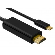 POWERTECH καλώδιο USB-C σε HDMI PTH-073, 4K/60Hz, 2m, μαύρο