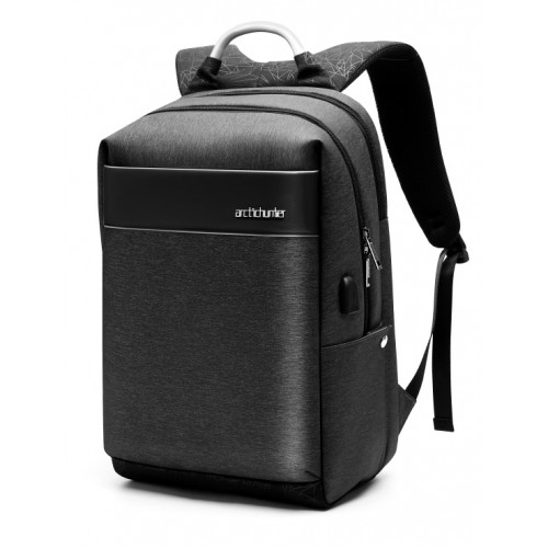 ARCTIC HUNTER τσάντα πλάτης B00218L, θήκη laptop 15.6, USB, 30L, μαύρη