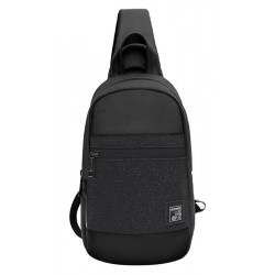 ARCTIC HUNTER τσάντα Crossbody XB0060 με θήκη tablet, αδιάβροχη, μαύρη