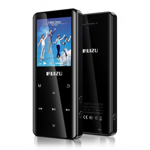 RUIZU MP3 player D51 με ηχείο, 1.8, 8GB, BT, ελληνικό μενού, μαύρο
