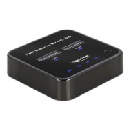 DELOCK docking station 64178, clone function, 2x M.2 SATA, 6Gbps, μαύρο