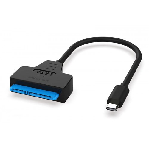 POWERTECH καλώδιο USB-C σε SATA PTH-083, 6Gbps, 2.5 & 3.5 HDD, μαύρο