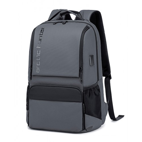 ARCTIC HUNTER τσάντα πλάτης B00532 με θήκη laptop 15.6, USB, 28L, γκρι