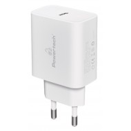 POWERTECH φορτιστής τοίχου PT-1043, USB-C, PD QC3.0, 30W, λευκός