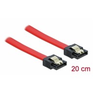 DELOCK καλώδιο SATA 82675, 6 Gb/s, 20cm, κόκκινο