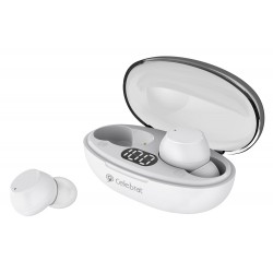 CELEBRAT earphones με θήκη φόρτισης TWS-W32, True Wireless, Φ8mm, λευκά