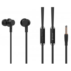 CELEBRAT earphones με μικρόφωνο G19, 3.5mm σύνδεση, Φ10mm, 1.2m, μαύρα