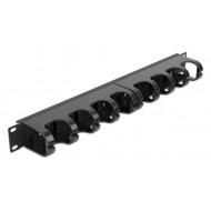 DELOCK cable management 66849 για rack 19"/1U, 10x γάντζοι, μαύρο