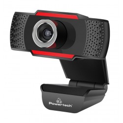 POWERTECH web camera PT-1078, 2.0MP Full HD, Plug & Play, 1.35m, μαύρη