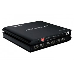 HDMI matrix switch CAB-H155 με τηλεχειριστήριο, 4 σε 2, 8K/60Hz, μαύρο