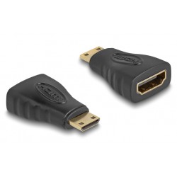 DELOCK αντάπτορας HDMI σε HDMI mini 65244, gold plated, μαύρος