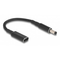 POWERTECH καλώδιο τροφοδοσίας CAB-UC069, USB-C σε 5.5x2.1mm, 15cm, μαύρο