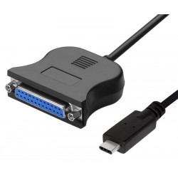 POWERTECH καλώδιο USB-C σε παράλληλη DB25 CAB-UC062, 1.8m, μαύρο