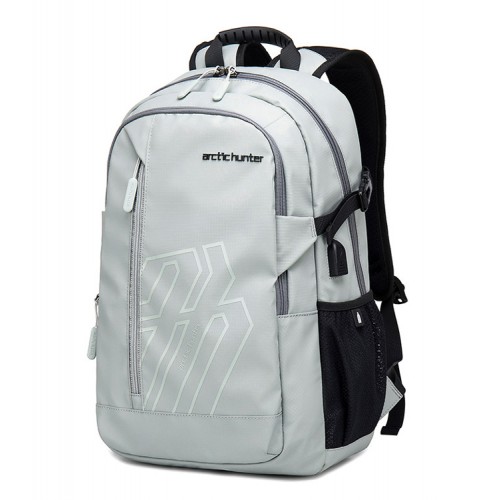 ARCTIC HUNTER τσάντα πλάτης B00387 με θήκη laptop 15.6, 26L, USB, γκρι