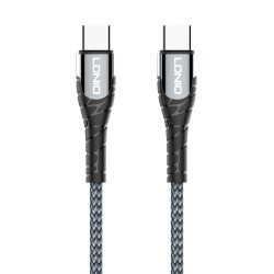 LDNIO καλώδιο USB-C σε USB-C LC101, 65W PD, 1m, γκρι