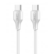 LDNIO καλώδιο USB-C σε USB-C LC121C, 65W PD, 1m, λευκό