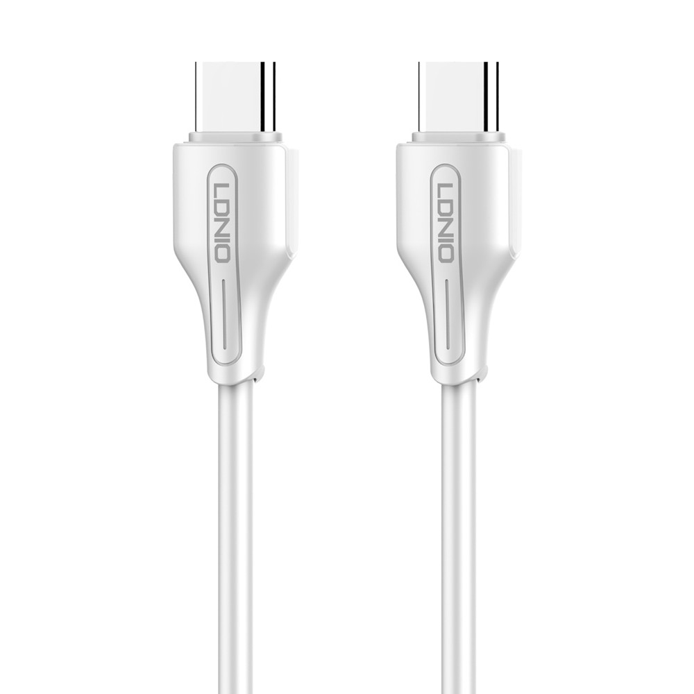 LDNIO καλώδιο USB-C σε USB-C LC122C, 65W PD, 2m, λευκό LDNIO καλώδιο USB-C σε USB-C LC122C, 65W PD, 2m, λευκό