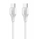 LDNIO καλώδιο USB-C σε USB-C LC122C, 65W PD, 2m, λευκό LDNIO καλώδιο USB-C σε USB-C LC122C, 65W PD, 2m, λευκό