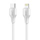 LDNIO καλώδιο Lightning σε USB-C LC122I, 30W PD, 2m, λευκό LDNIO καλώδιο Lightning σε USB-C LC122I, 30W PD, 2m, λευκό