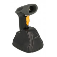 DELOCK barcode scanner 90550, 1D & 2D, ασύρματο, με βάση φόρτισης, μαύρο