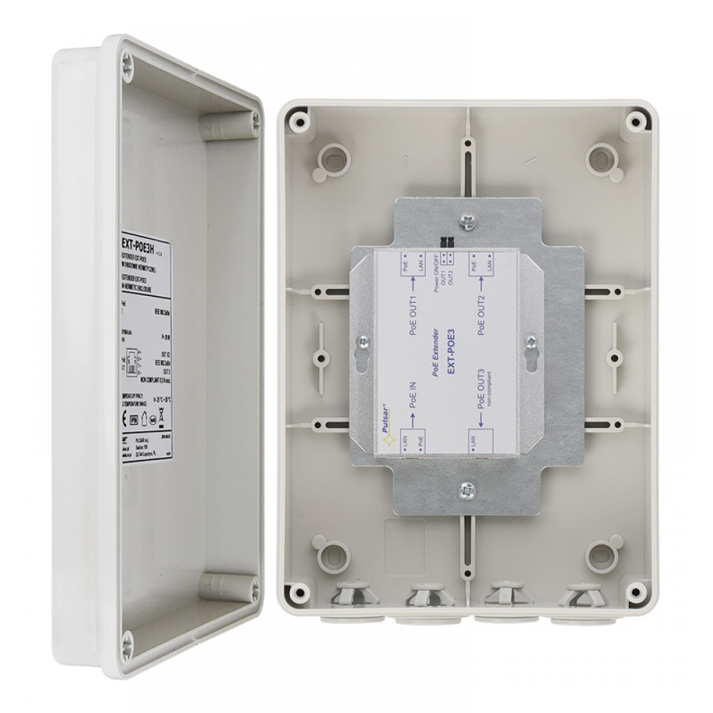 PULSAR extender EXT-POE3H με κυτίο, PoE, IP56 PULSAR extender EXT-POE3H με κυτίο, PoE, IP56