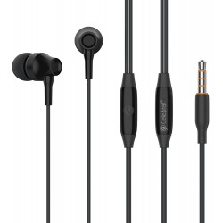 CELEBRAT earphones με μικρόφωνο G25, 3.5mm, 1.2m, μαύρα