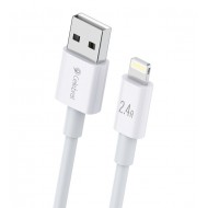 CELEBRAT καλώδιο Lightning σε USB CB-24L, 12W, 1.2m, λευκό