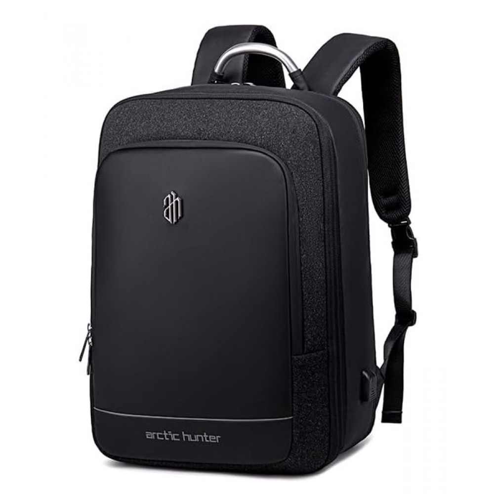 ARCTIC HUNTER τσάντα πλάτης B00227L με θήκη laptop 17, 41L, USB, μαύρη