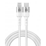 POWERTECH καλώδιο USB-C σε Lightning PTR-0127, PD 20W, copper, 1m, λευκό