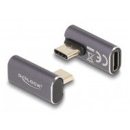 DELOCK αντάπτορας USB-C 60048, αρσενικό σε θηλυκό, 100W, 40Gbps, γκρι
