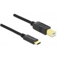 DELOCK καλώδιο USB-C σε USB Type B 83601, 1m, μαύρο