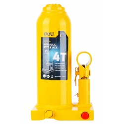 DELI υδραυλικός γρύλος μπουκάλας DQ71004, έως 4 τόνοι, 37cm, κίτρινος