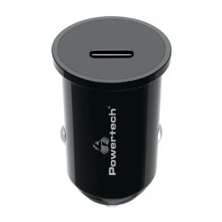 POWERTECH φορτιστής αυτοκινήτου PT-1146, USB-C, 20W PD, μαύρος