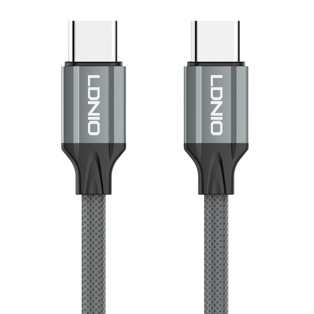 LDNIO καλώδιο USB-C σε USB-C LC442C, 65W PD, 2m, γκρι LDNIO καλώδιο USB-C σε USB-C LC442C, 65W PD, 2m, γκρι
