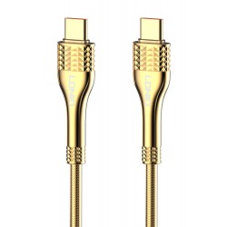 LDNIO καλώδιο USB-C σε USB-C LC651C, 65W, 1m, χρυσό