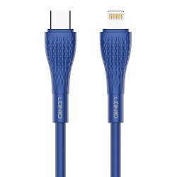 LDNIO καλώδιο Lightning σε USB-C LC672I, 30W PD, 2m, μπλε
