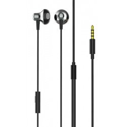 LDNIO earphones με μικρόφωνο HP08, 3.5mm σύνδεση, Φ13mm, 1.2m, γκρι