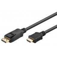 GOOBAY καλώδιο DisplayPort σε HDMI 64838, 4K/30Hz, 5m, μαύρο