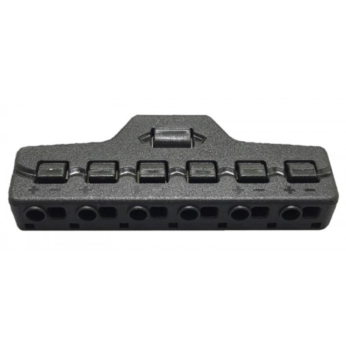 Splitter block TOOL-0095 για LED καλωδιοταινίες, 6-port, μαύρο
