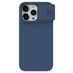 NILLKIN θήκη CamShield Silky Silicone για iPhone 15 Pro Max, μπλε