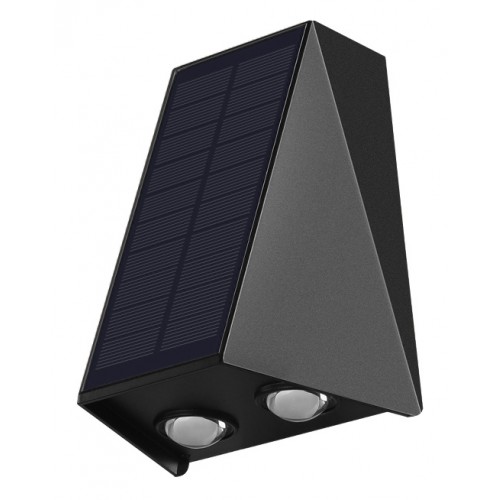 POWERTECH LED ηλιακό φωτιστικό τοίχου HLL-0129, 1.5W, 6500K, 1300mAh