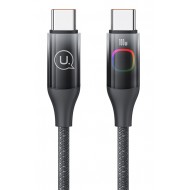 USAMS καλώδιο USB-C σε USB-C US-SJ640, 100W PD, 1.2m, μαύρο