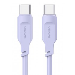 USAMS καλώδιο USB-C σε USB-C US-SJ567, 100W PD, 1.2m, μωβ