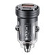 USAMS φορτιστής αυτοκινήτου US-CC175, USB & USB-C, 45W, QC & PD, μαύρος USAMS φορτιστής αυτοκινήτου US-CC175, USB & USB-C, 45W, QC & PD, μαύρος