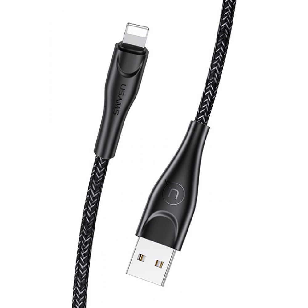 USAMS καλώδιο Lightning σε USB US-SJ391, 2A, 1m, μαύρο USAMS καλώδιο Lightning σε USB US-SJ391, 2A, 1m, μαύρο