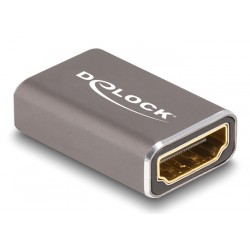 DELOCK αντάπτορας HDMI 60078 με Ethernet, 8K/60Hz, μεταλλικός, γκρι