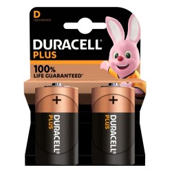 DURACELL αλκαλικές μπαταρίες Plus, D/LR20, 1.5V, 2τμχ