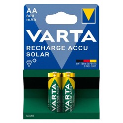 VARTA επαναφορτιζόμενες μπαταρίες λιθίου Solar, AA, 800mAh, 1.2V, 2τμχ