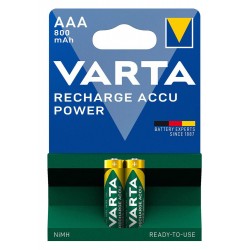 VARTA επαναφορτιζόμενες μπαταρίες λιθίου, AAA, 800mAh, 1.2V, 2τμχ